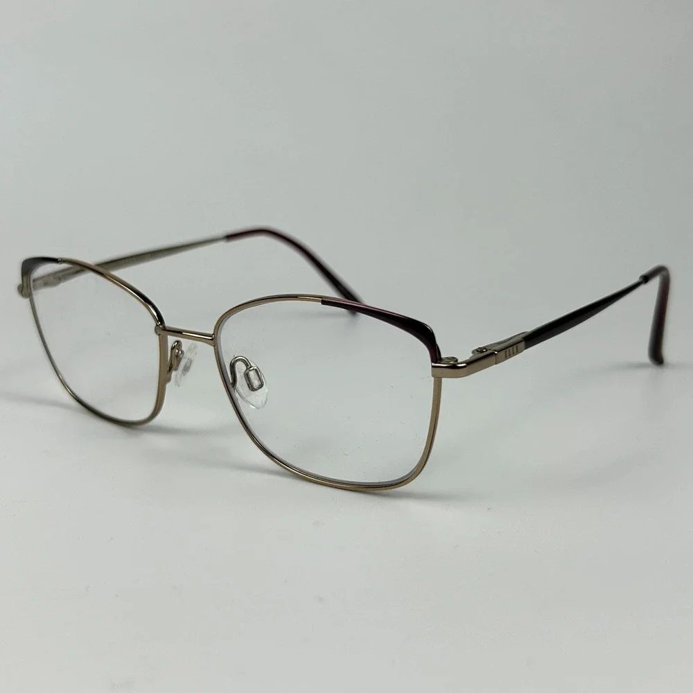 Elle EL13501 Women's Eyeglasses Frame Gold Tone Metal Full Rim 53-17-140 mm